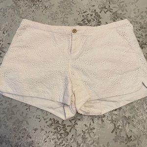 GUC White eyelet Adie shorts 4” inseam